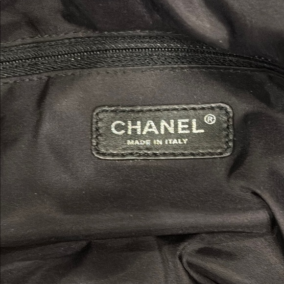 Authentic Chanel Black Quilted Canvas Paris-Biarritz Tote Bag w/COA - Picture 15 of 16